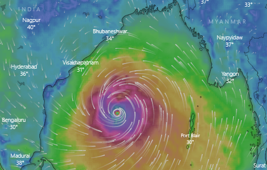 Follow Cyclone Amphan Graphically